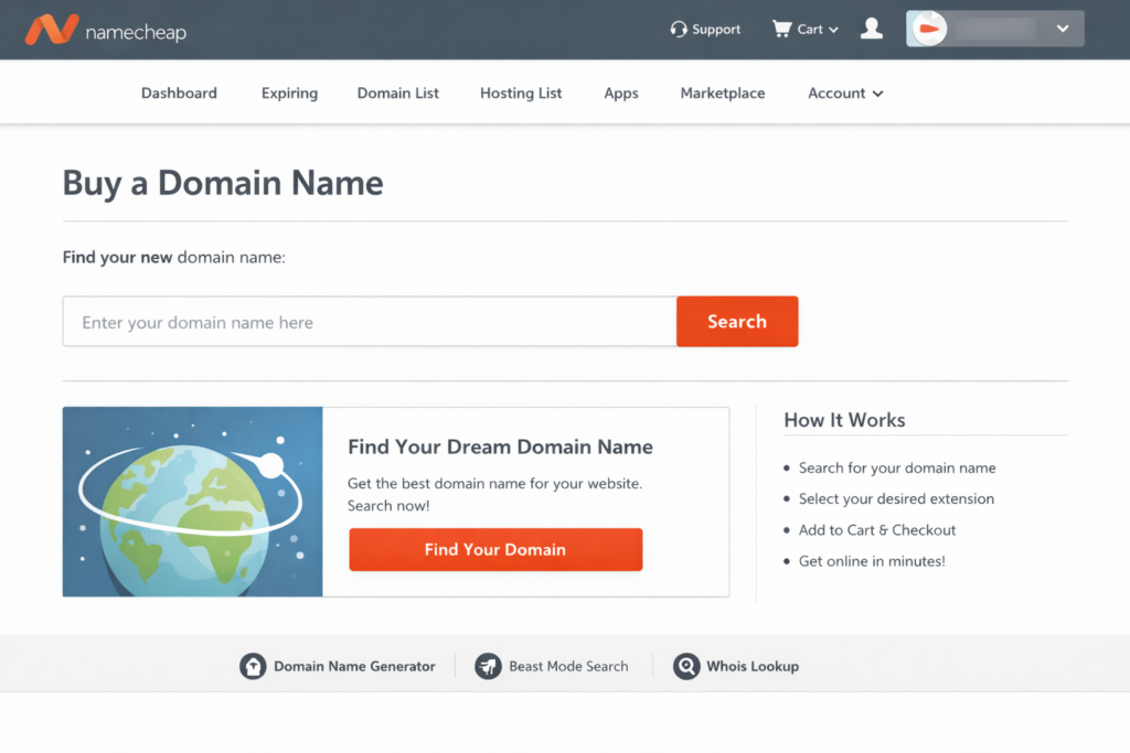 Home 2 Buy a Domain Name